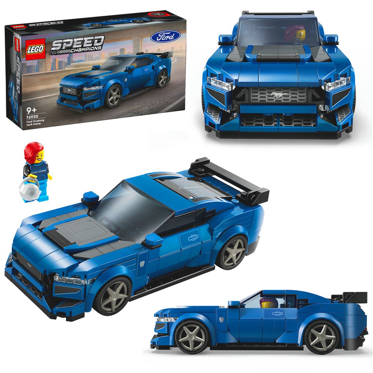 LEGO SPEED CHAMPİONS 76920 FORD MUSTANG DARK HORSE 344 PARÇA 9+ 1