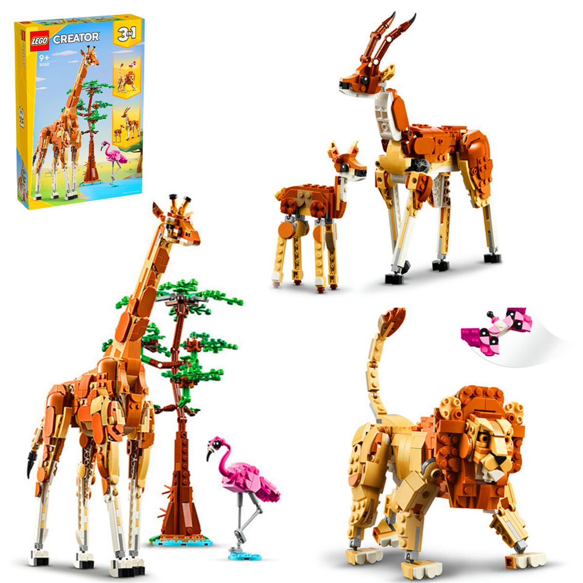 LEGO CREATOR 31150 VAHŞİ SAFARİ HAYVANLARI 3İN1 780 PARÇA 9+ 1