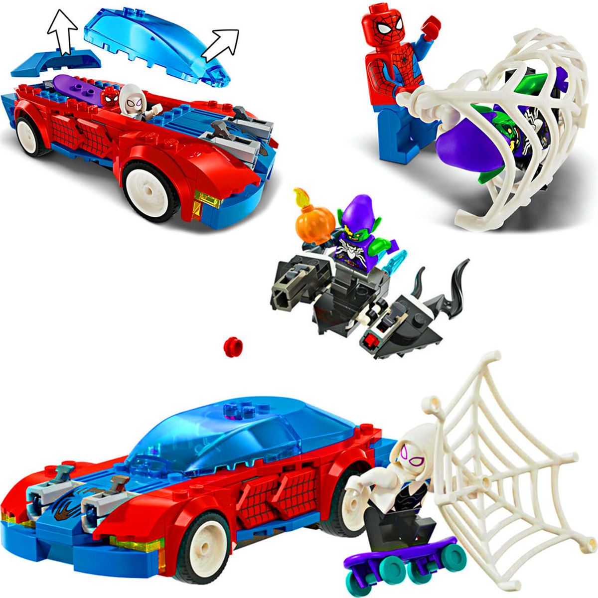 LEGO MARVEL 76279 ÖRÜMCEK ADAM YARIŞ ARABASI VE VENOM GREEN GOBLİN 227 PARÇA 7+ 1
