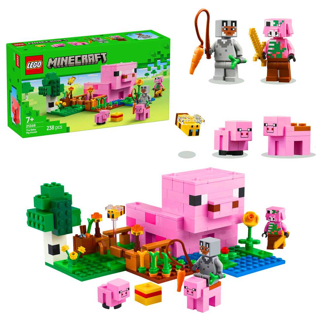 LEGO MİNECRAFT 21268 THE BABY PİG HOUSE 238 PARÇA 7+ 1