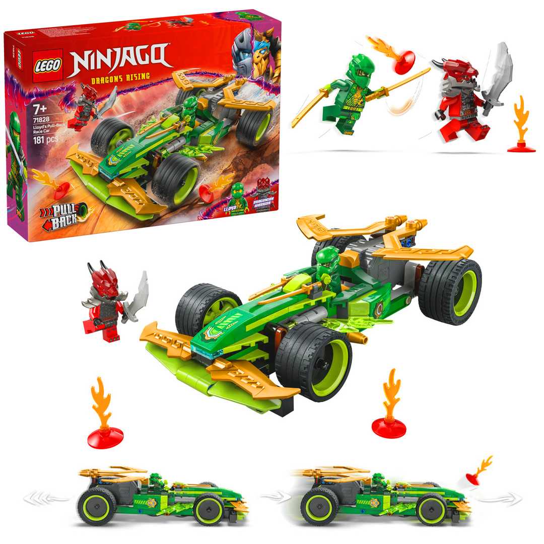 LEGO NİNJAGO 71828 LLOYDS PULL BACK RACE CAR 181 PARÇA 7+ 1