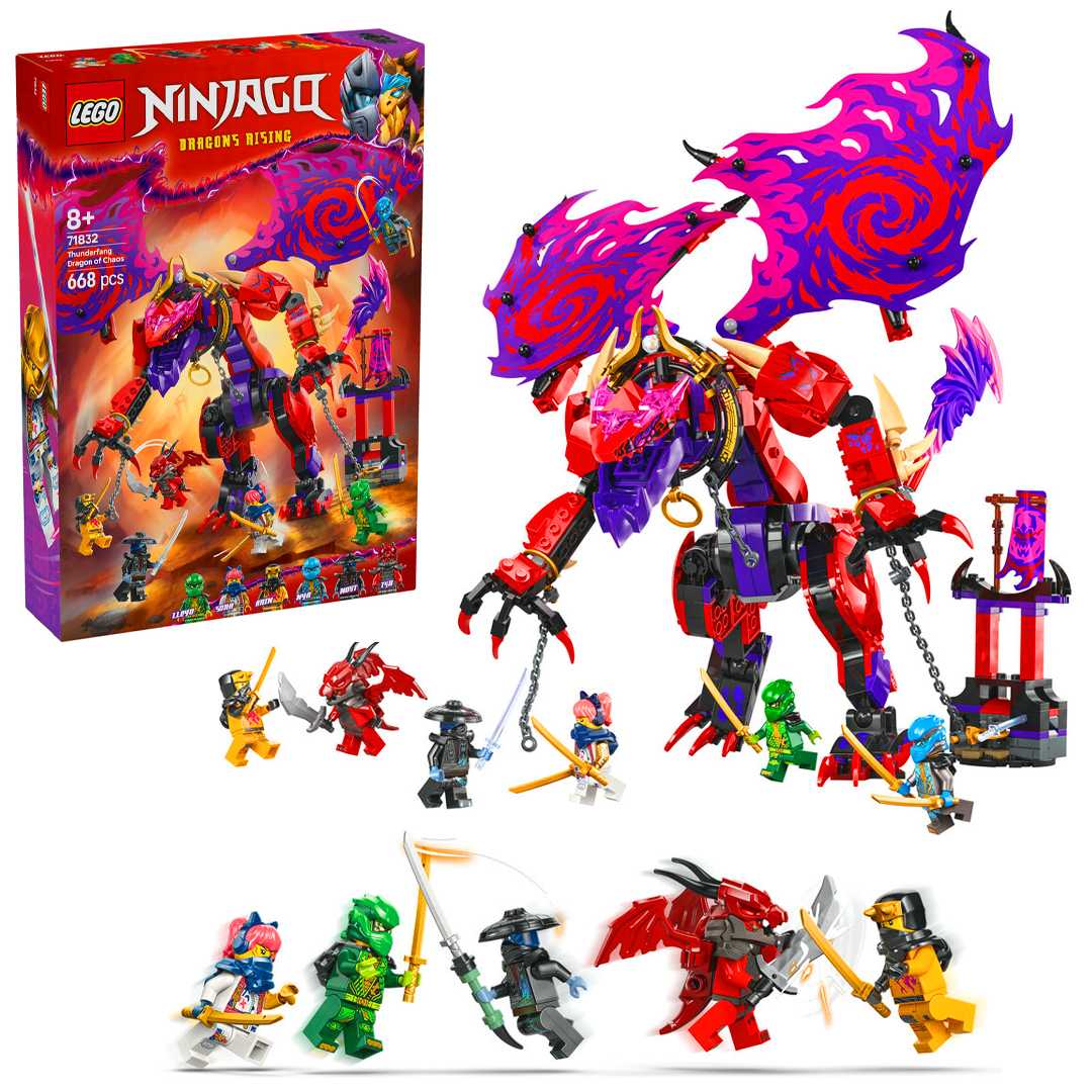 LEGO NİNJAGO 71832 THUNDERFANG DRAGON OF CHAOS 668 PARÇA 8+ 1