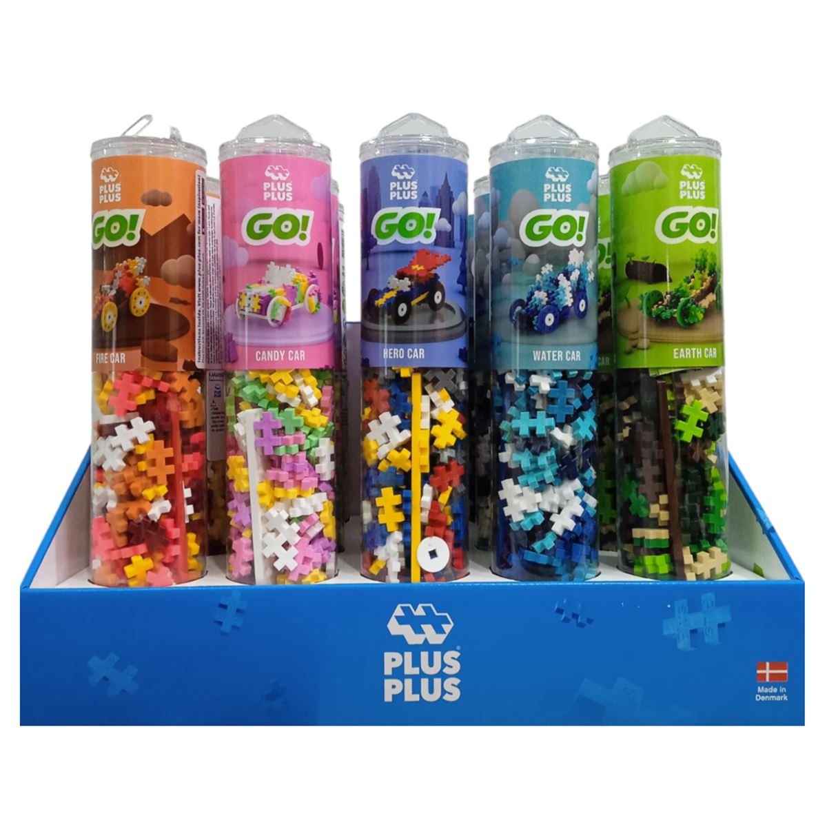 PLUS PLUS DİSPLAY LEGO 7280 COLOR CARS TUBES 200 PARÇA 15 Lİ 1