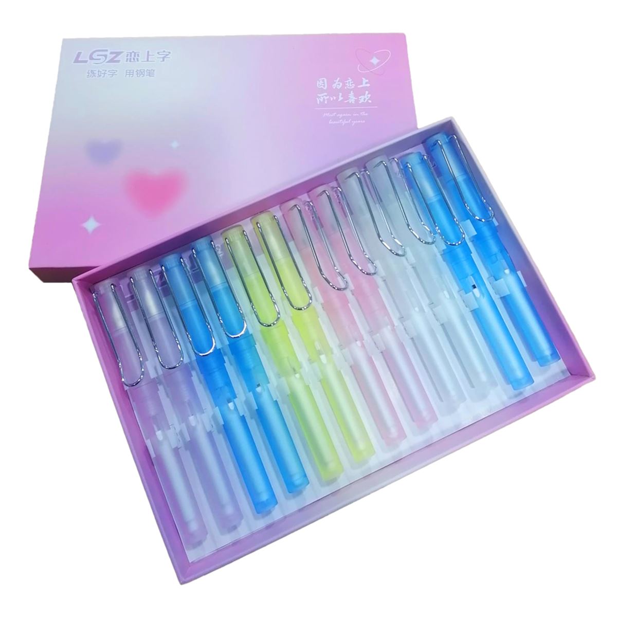 LSZ DOLMA KALEM L150 EF UÇ EXTRA İNCE ŞEFFAF GÖVDE 12 Lİ 1