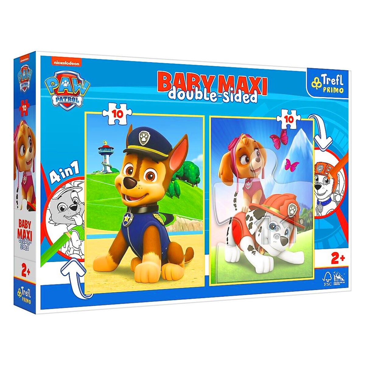 TREFL PRİMO PUZZLE 43003 BABY MAXİ PAW PATROL ÇİFT TARAFLI 4IN1 2X10 2+ 1