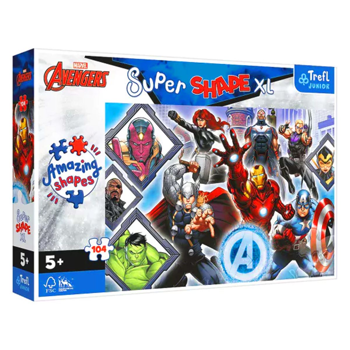 TREFL JUNİOR PUZZLE 50018 SUPER SHAPE XL THE AVENGERS 104 PARÇA 5+ 1
