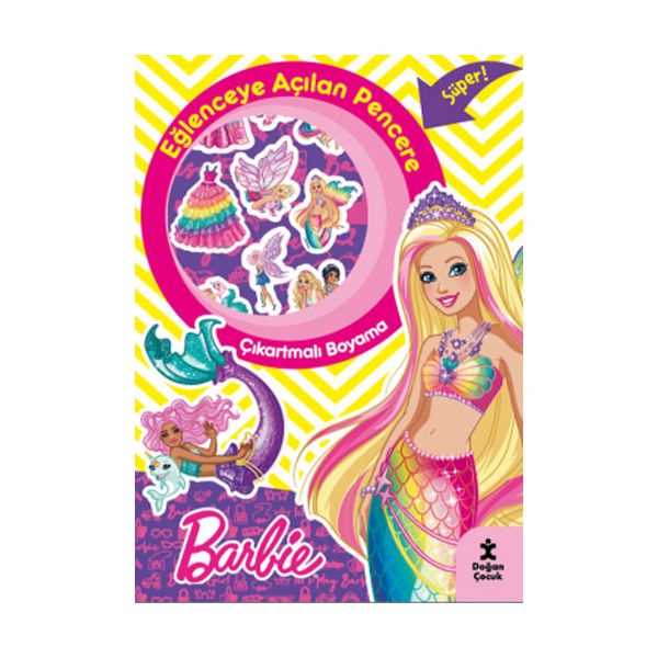 DOĞAN BOYAMA KİTABI BARBİE EĞLENCEYE AÇILAN PENCERE ÇIKARTMALI 1