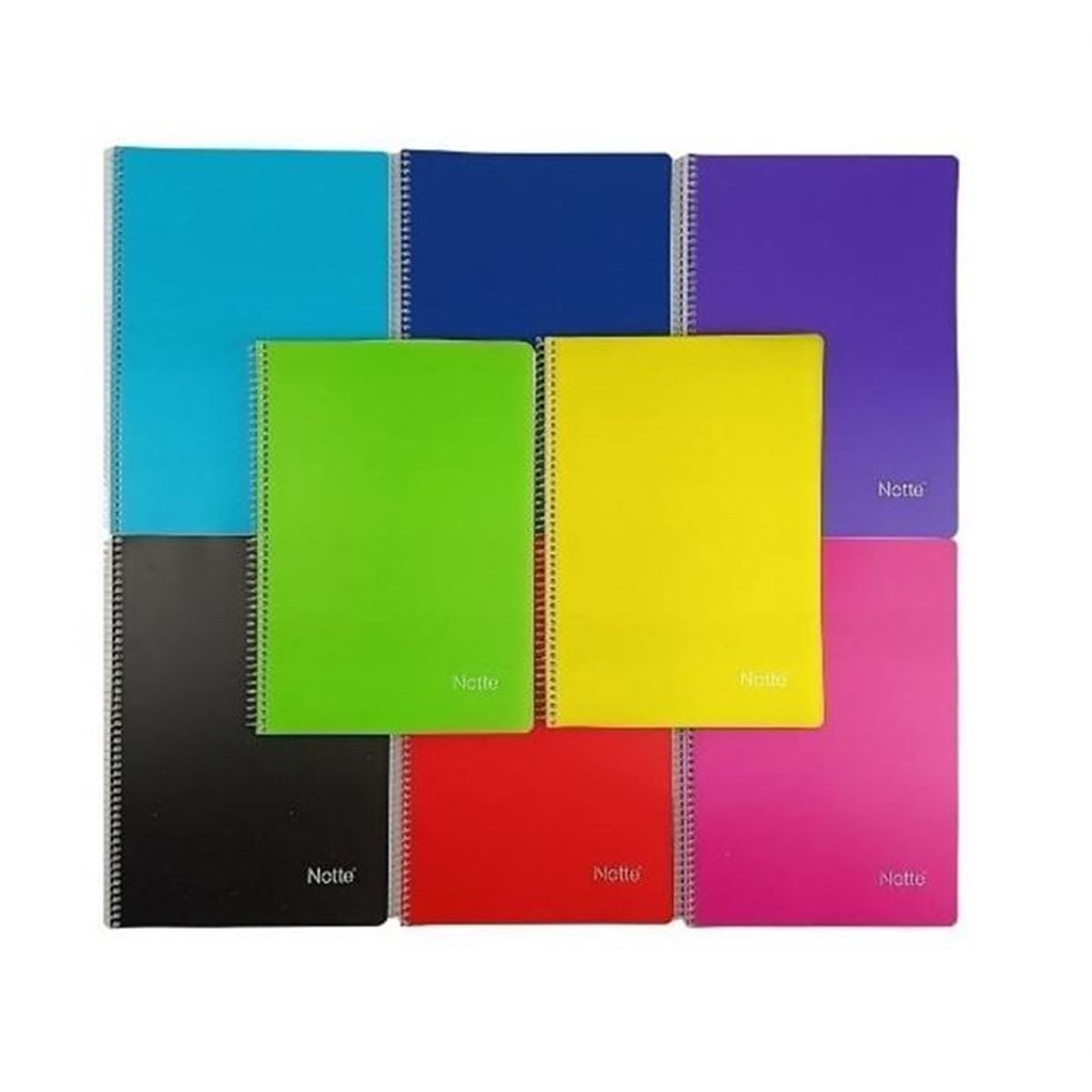 NOTTE TREND DEFTER A5 PP KAPAK SPİRALLİ 80 YP KARELİ 6 LI 61-352 1