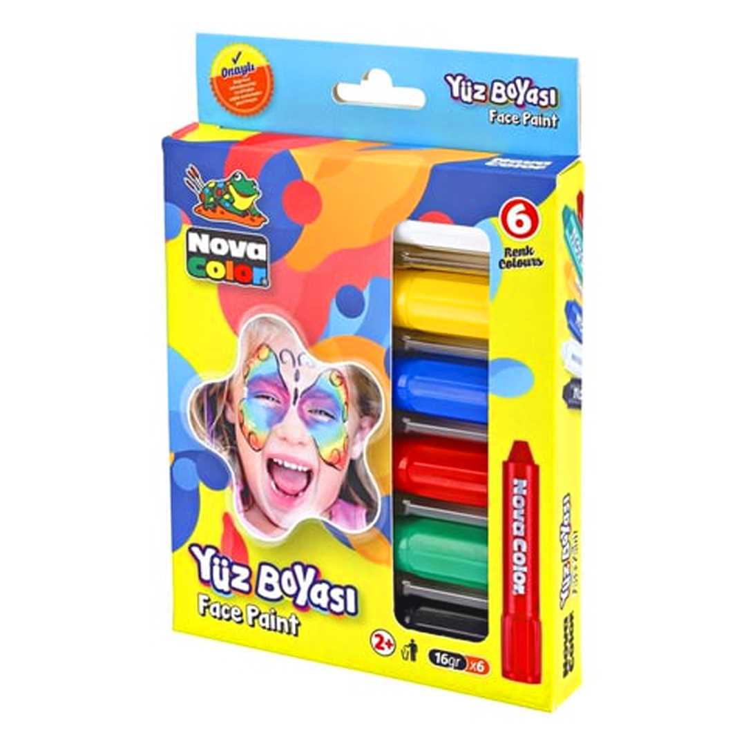 NOVA COLOR YÜZ BOYASI KALEM TİPİ 6 RENK NC-212 1