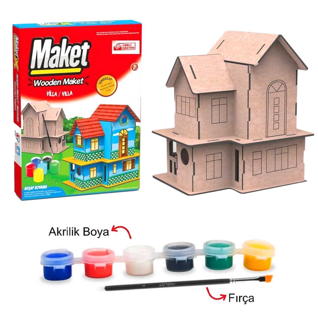 MORTOYS MAKETİX VİLLA 9790 AHŞAP BOYAMA 1