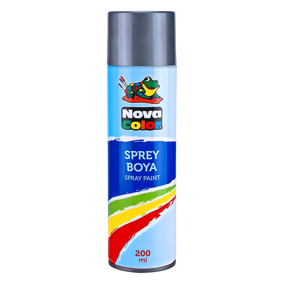 NOVA COLOR SPREY BOYA GRİ 200 ML NC-810 1