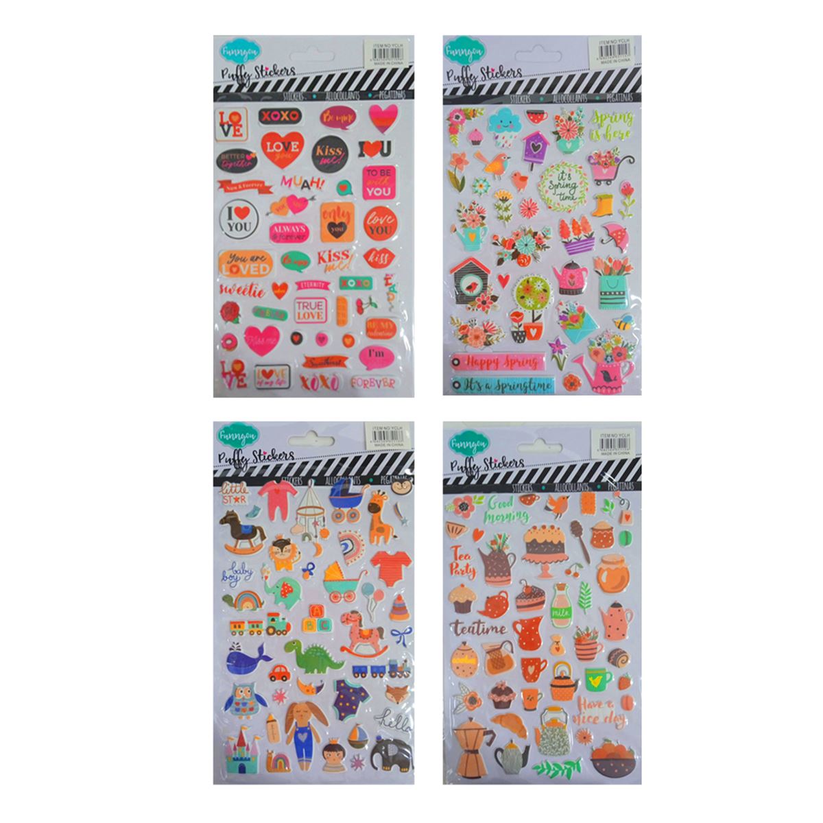 FUNNYON STİCKER YCLH KABARTMALI SERİ 1