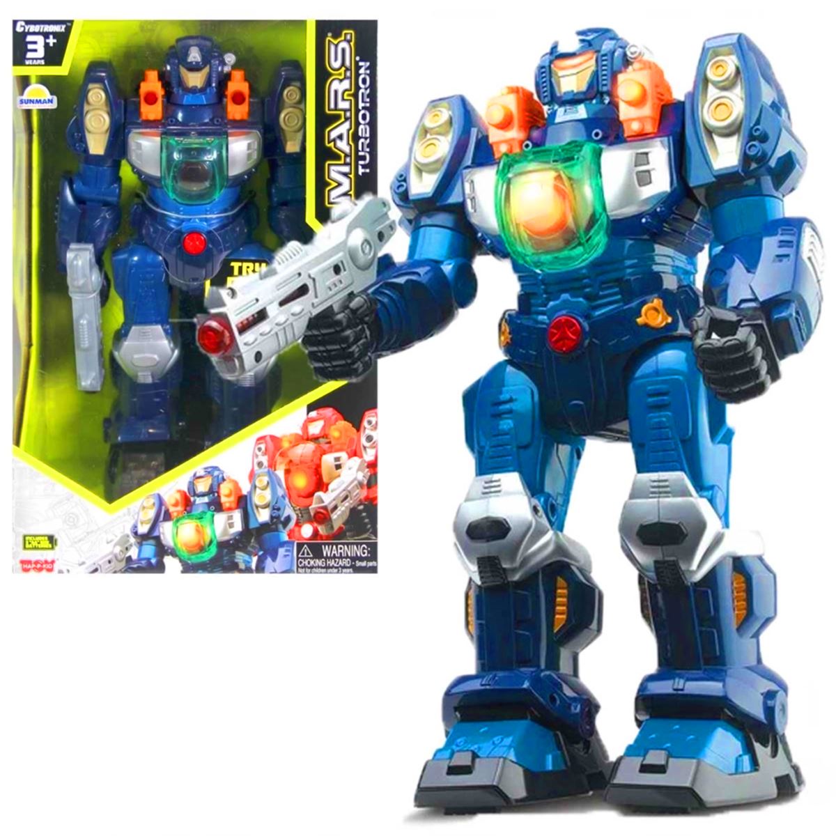 SUNMAN CYBOTRONİX MARS ROBOT 4061T-4062T TURBOTRON YÜRÜYEN SİLAHLI SESLİ IŞIKLI 3+ 1