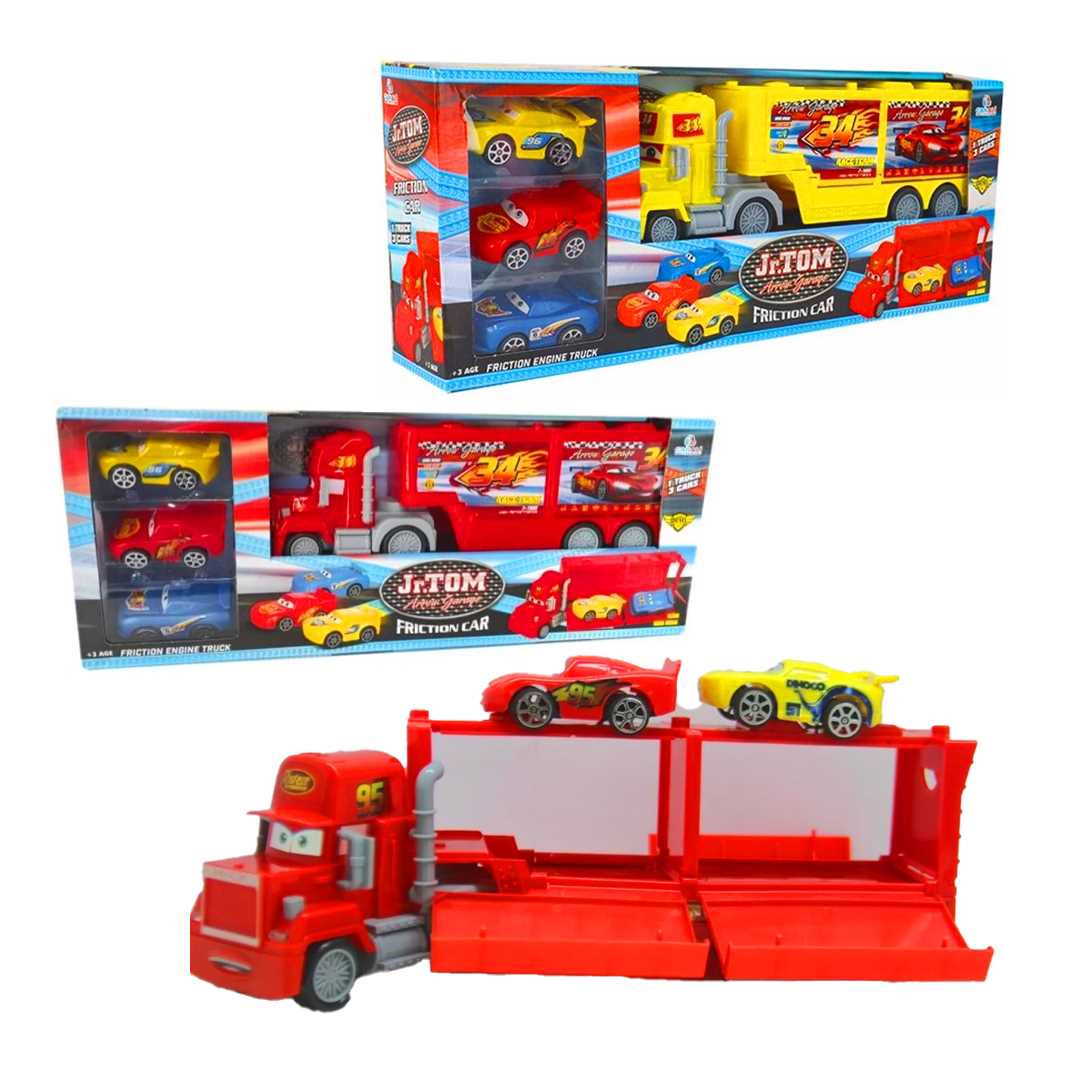 CAN ALİ TOYS SÜRTMELİ TIR CNL-6117 JR TOM GARAJ 3 ARAÇ 3+ 1