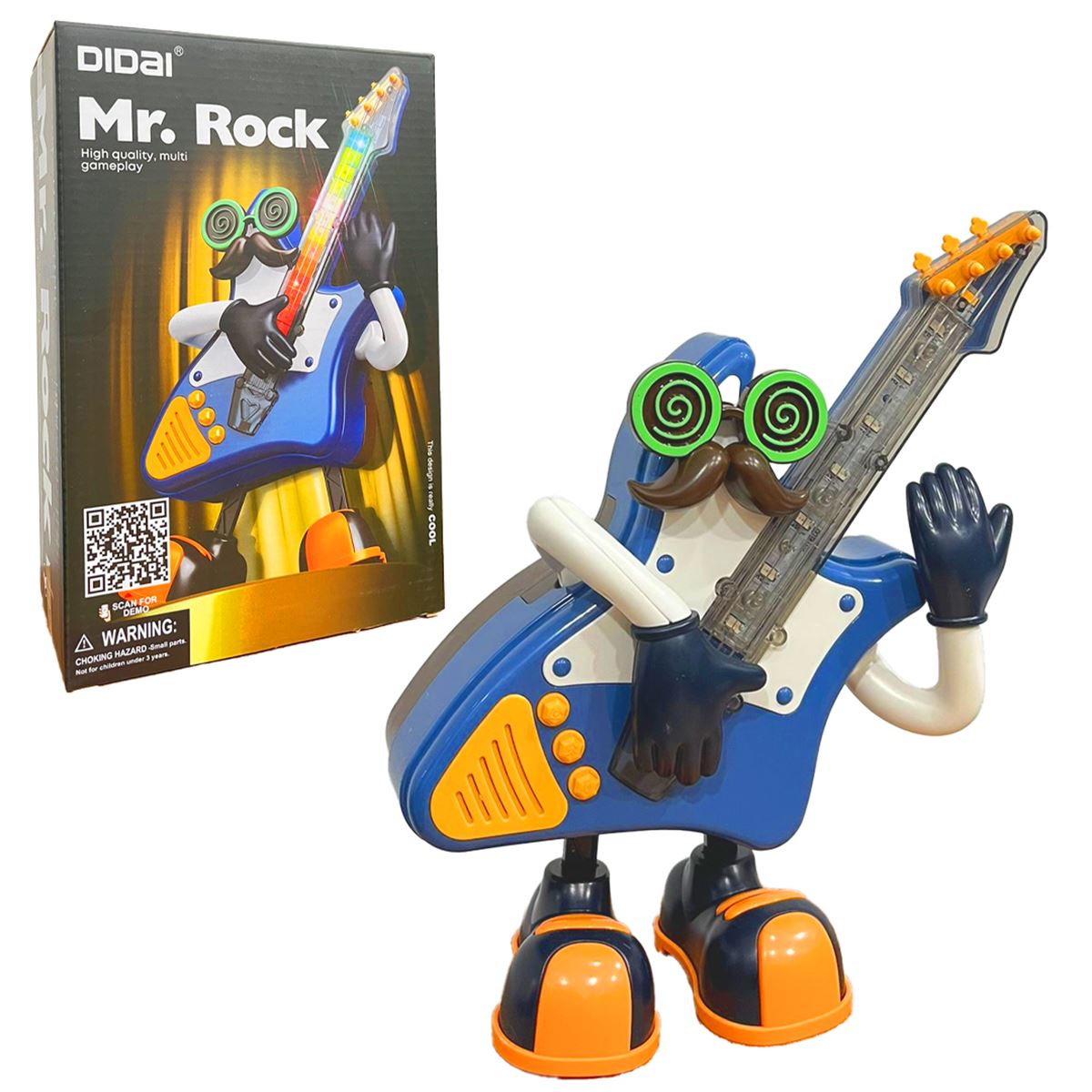 AKZ MR ROCK 0811-20 YÜRÜYEN GİTAR MÜZİKLİ IŞIKLI PİLLİ 3+ PLASTİK OYUNCAK 1