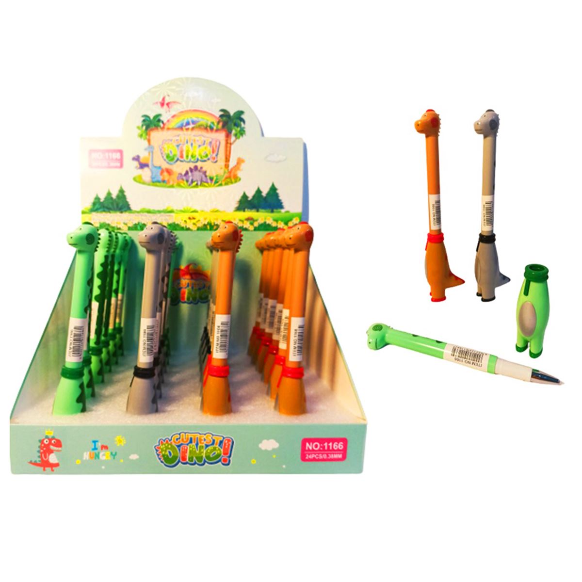 CUTEST DİNO JEL KALEM 0.38 MM 1166 DİNOZOR 24 LÜ 1