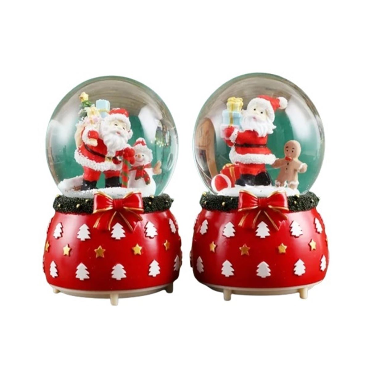 YLZ KAR KÜRESİ 65 YILBAŞI NOEL BABA ORTA KAR ATAN SESLİ IŞIKLI 1