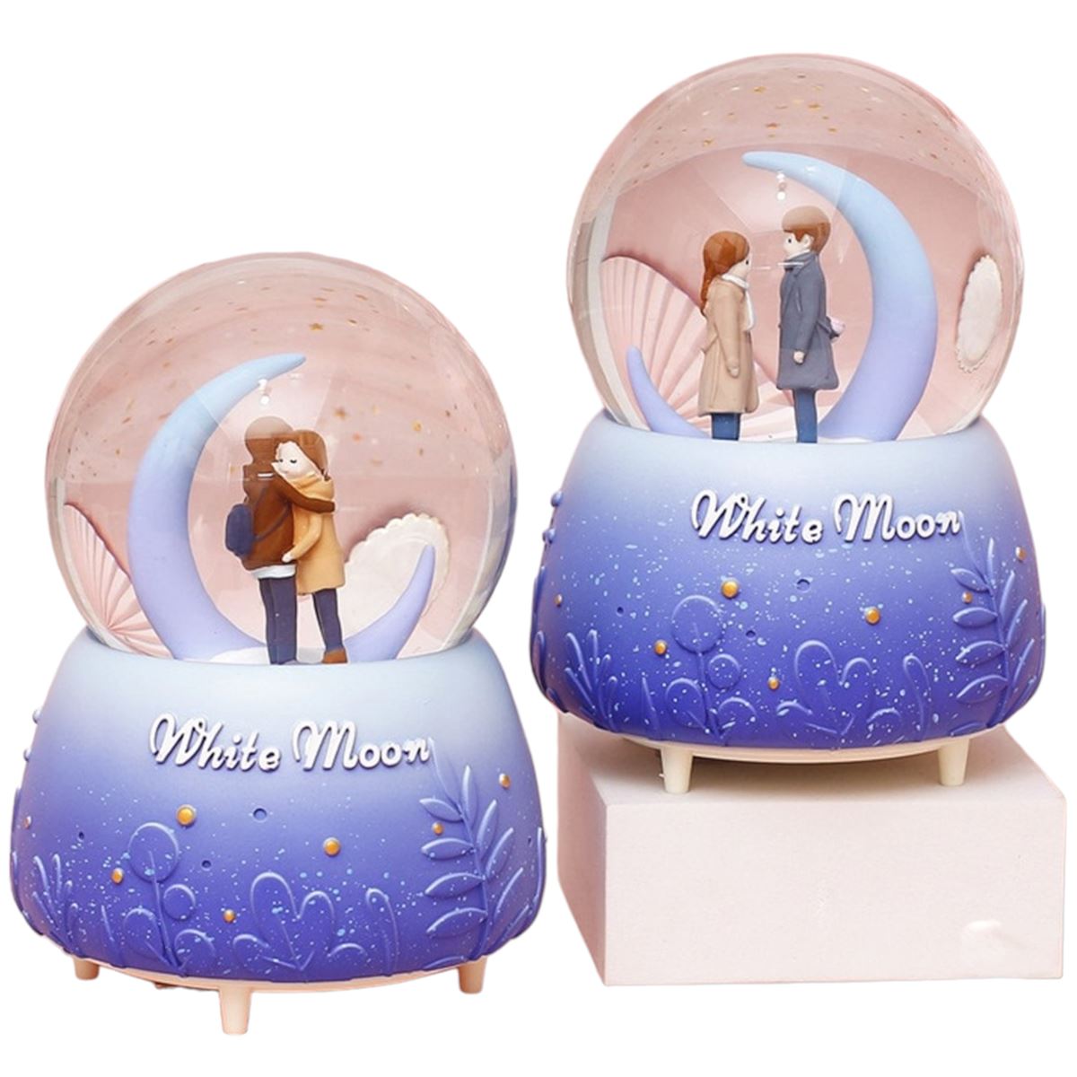 YLZ KAR KÜRESİ 100-F320 BÜYÜK KAR ATAN WHİTE MOON SEVGİLİ SESLİ IŞIKLI 1