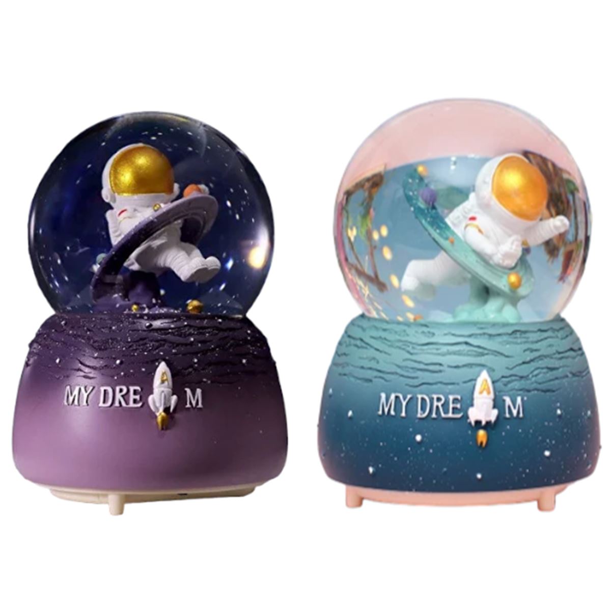 YLZ KAR KÜRESİ 100-34 BÜYÜK KAR ATAN MY DREAM ASTRONOT SESLİ IŞIKLI 1