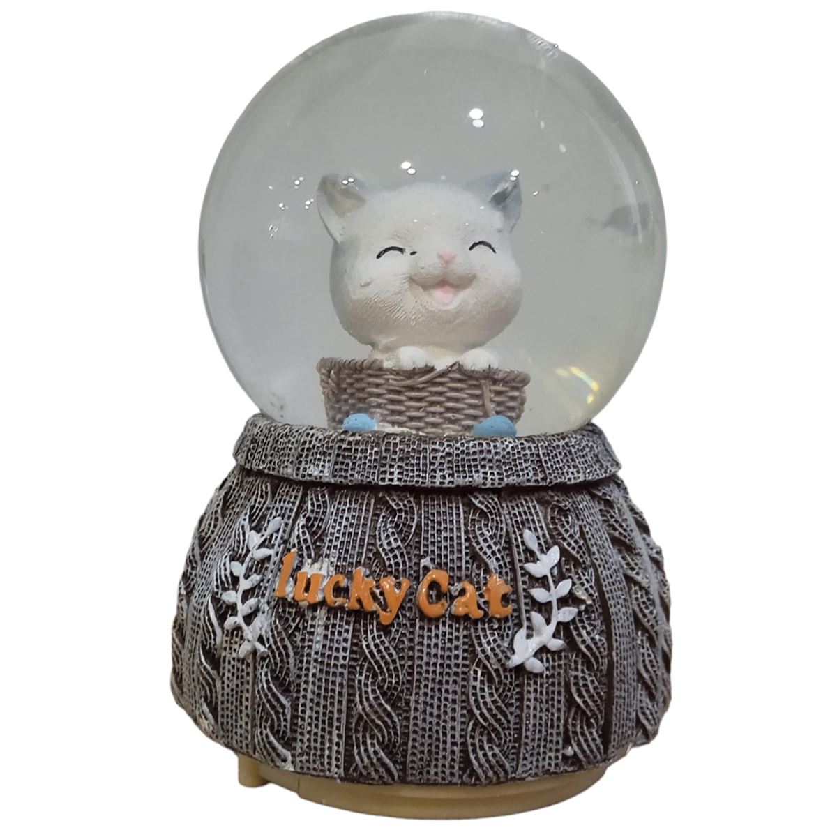 YLZ KAR KÜRESİ 80-1138 ORTA LUCKY CAT SESLİ IŞIKLI 1