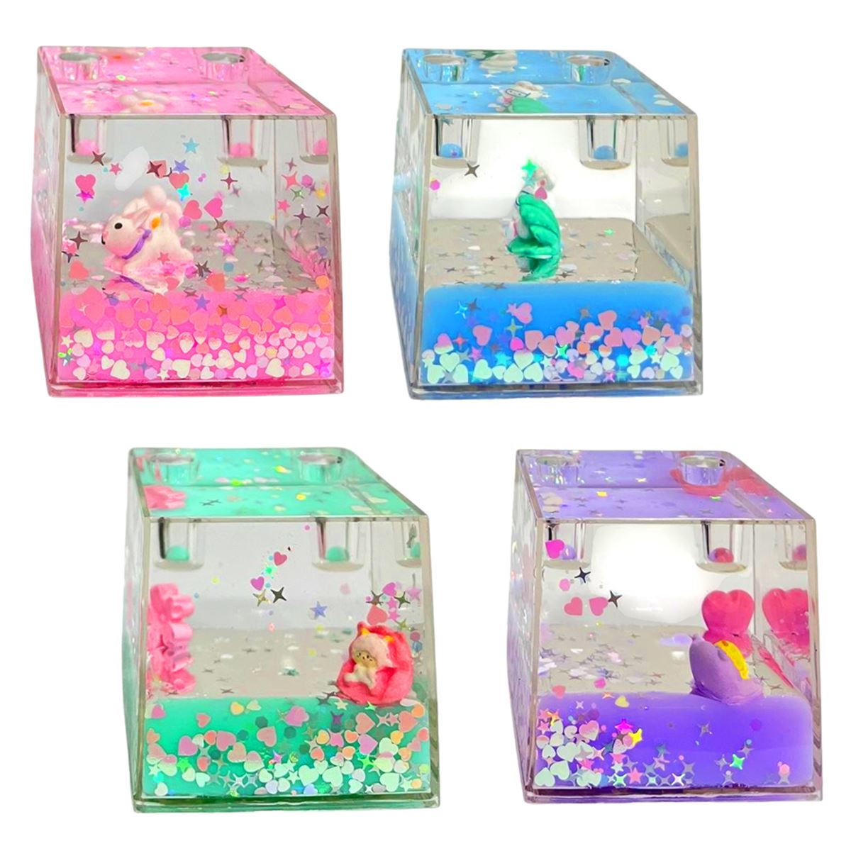 KAFKAS DEKORATİF KÜP 615 RENKLİ SULU OBJE 1