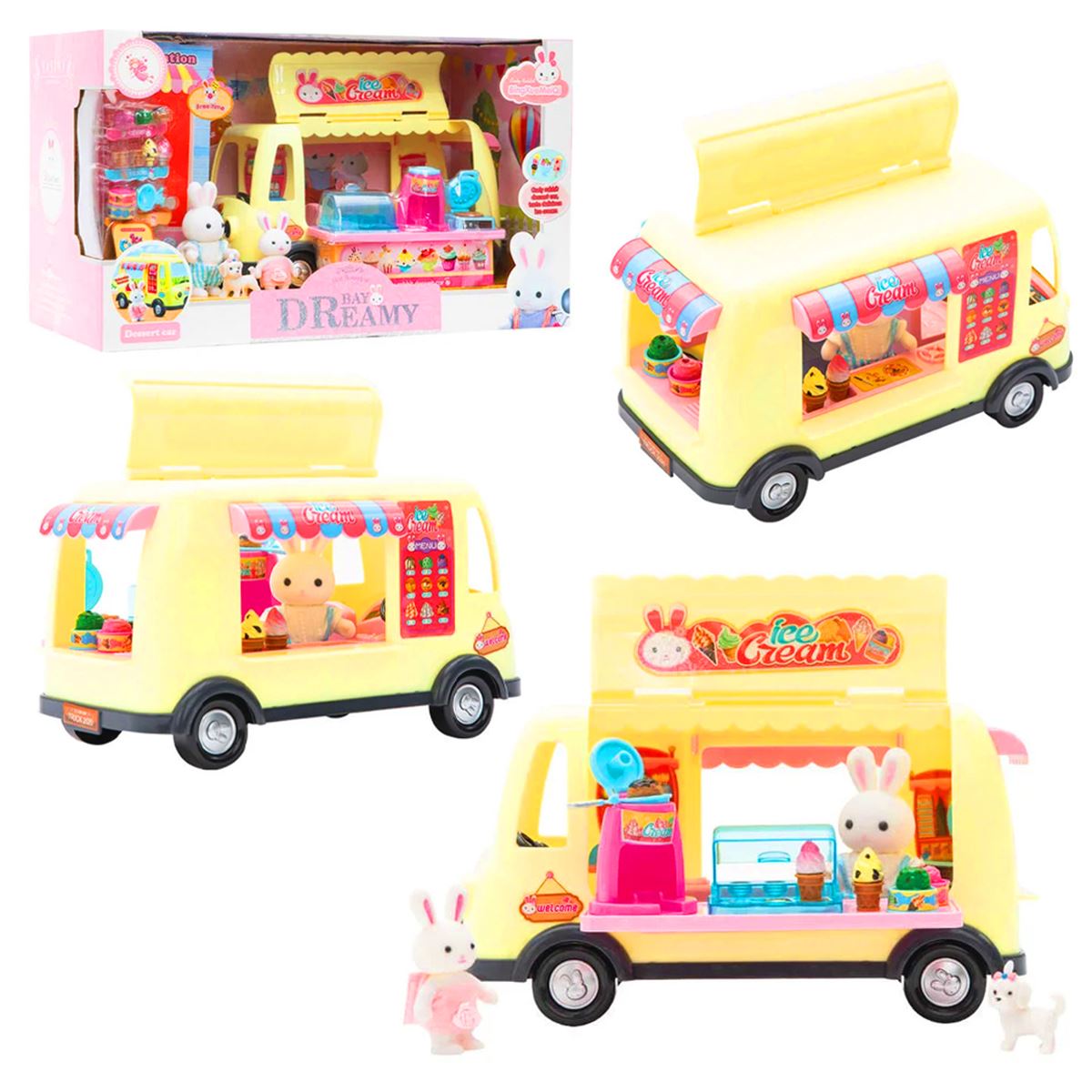 BAY DREAMY MİNİ TAVŞAN 6622 DONDURMA KARAVANI OYUN SETİ 3+ 1