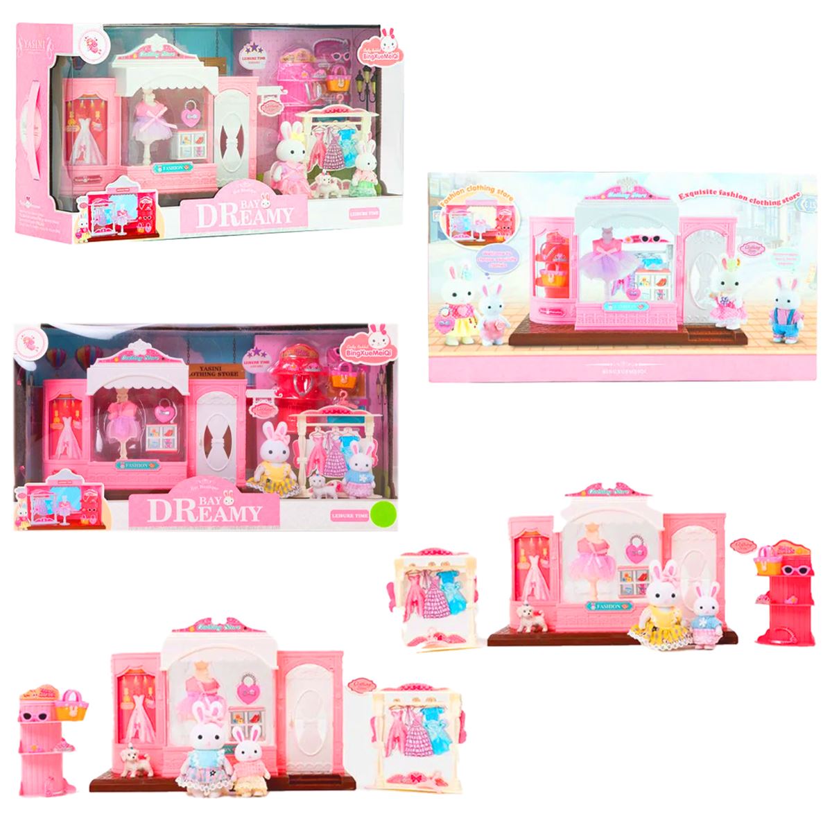 BAY DREAMY MİNİ TAVŞAN 6631 MODA DÜKKANI OYUN SETİ 3+ 1