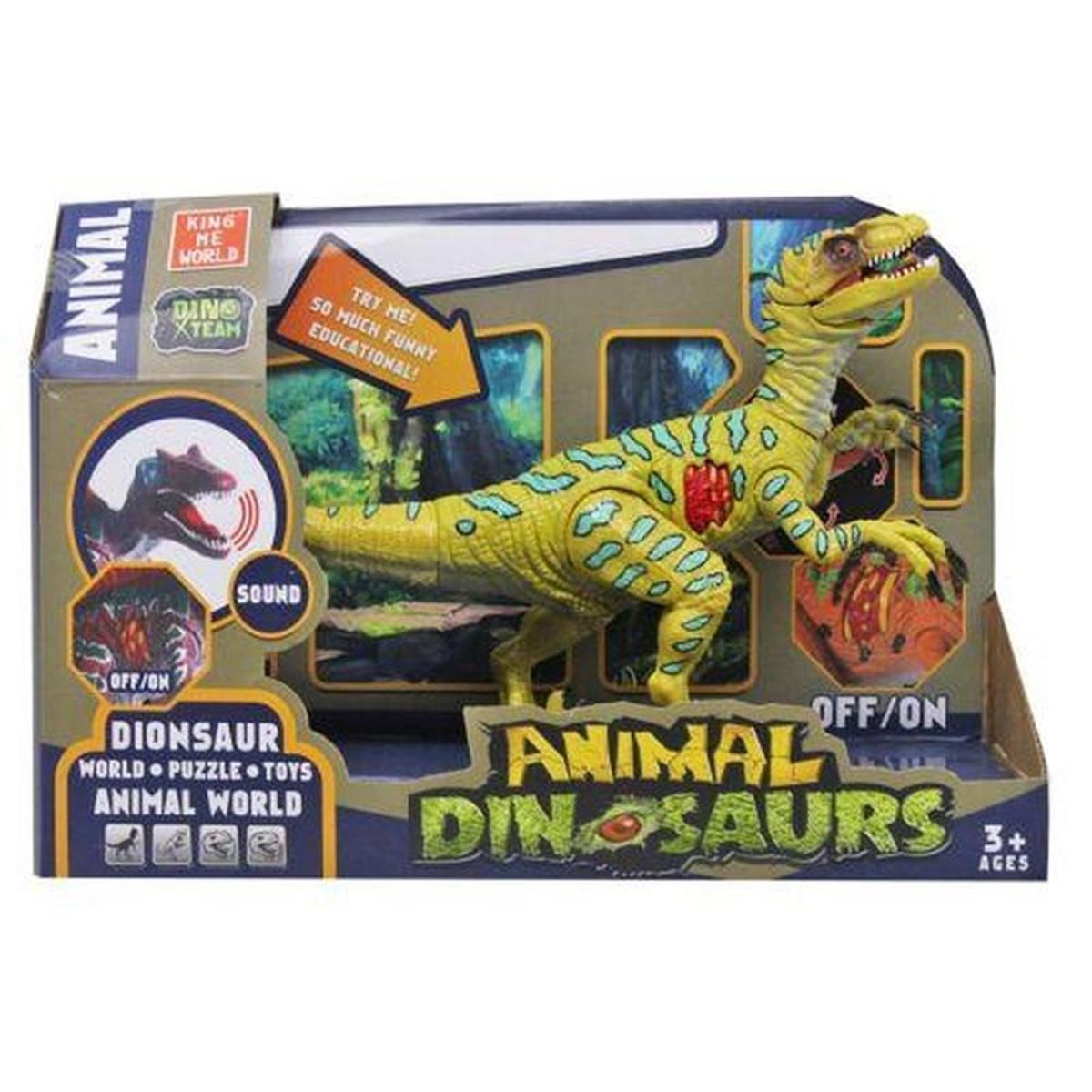 MEGA ANİMAL DİNOSAURS 3308A-7 SESLİ IŞIKLI DİNOZOR 3+ 1