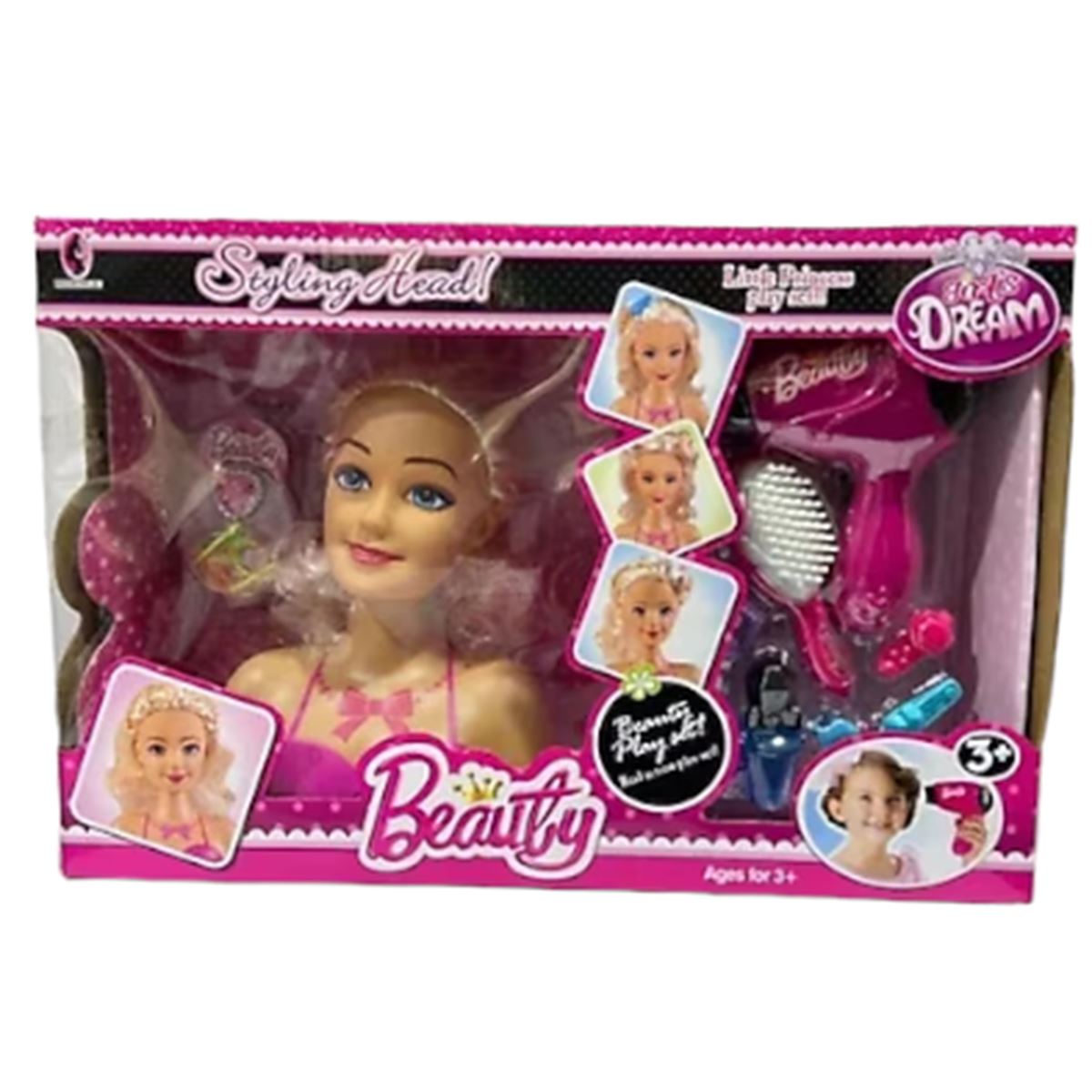 BEAUTY STYLİNG HEAD V9760-A/B BÜST BEBEK SETİ AKSESUARLI 3+ 1