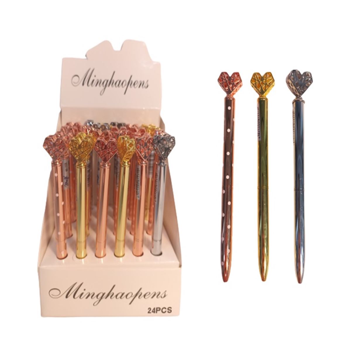 MİNGHAOPENS TÜKENMEZ KALEM KALPLİ MX-2328 24 LÜ 1