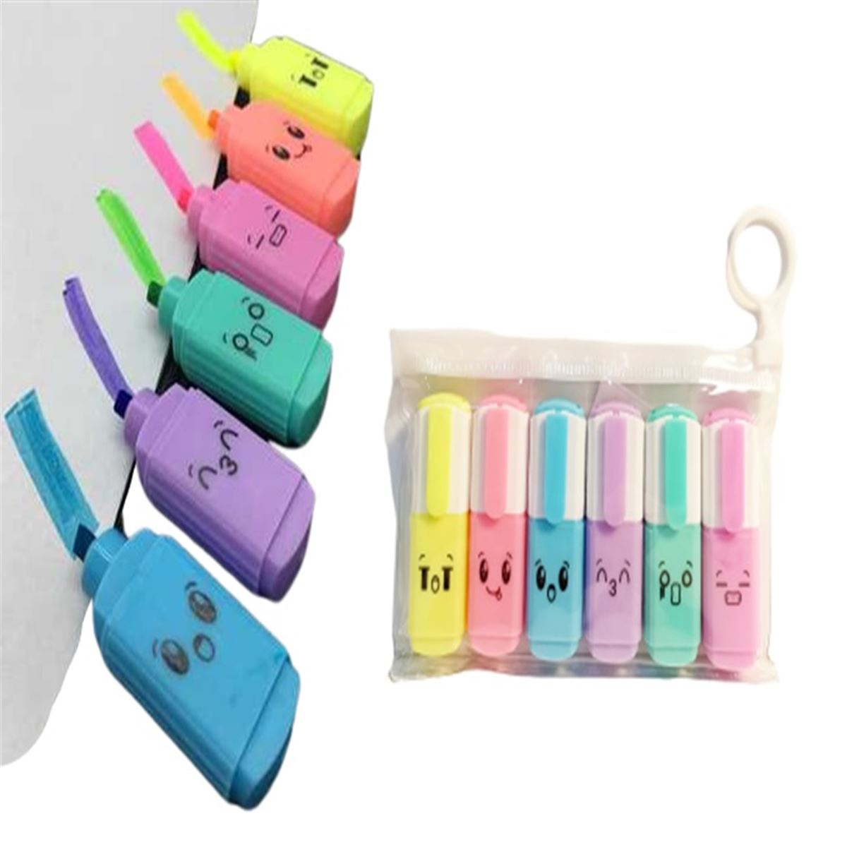 TİANHAO FOSFORLU KALEM MİNİ EMOJİ 6 RENK H138 - 21027 1