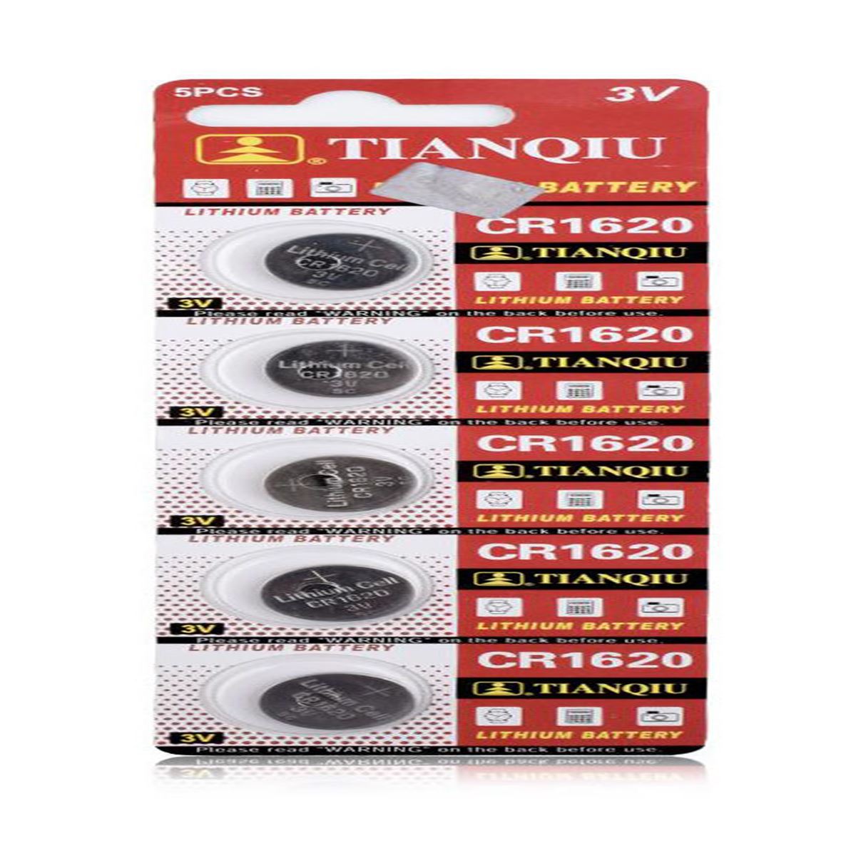 TİANQİU SAAT PİLİ CR 1620 5 Lİ 3V 5 Lİ 1