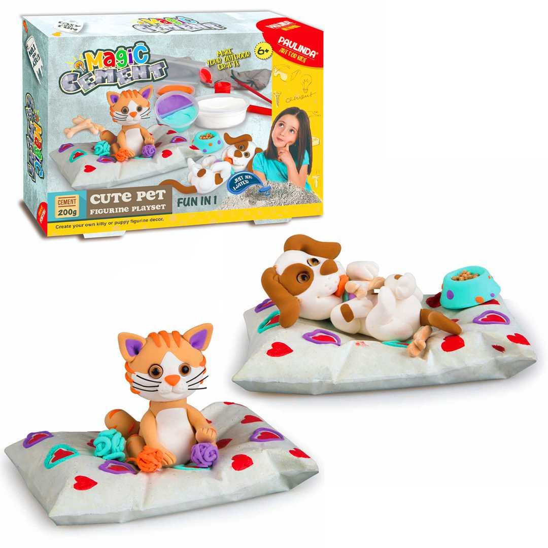 SUNMAN MAGİC CEMENT 211014 SEVİMLİ EV HAYVAN FİGÜRÜ 6+ 1