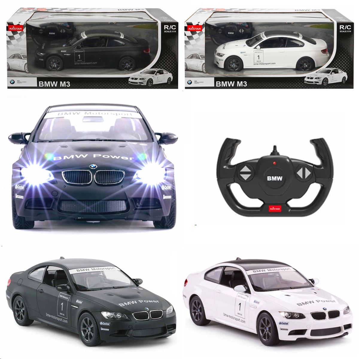 SUNMAN RASTAR KUMANDALI ARABA 48000 BMW M3 SESLİ IŞIKLI F/F 2.4GHZ 1:14 6+ 1