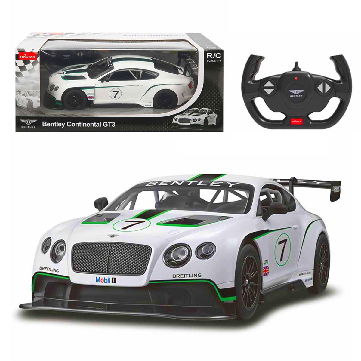 SUNMAN RASTAR KUMANDALI ARABA 70600 BENTLEY CONTİNENTAL GT3 F/F R/C 2.4GHZ 1:14 IŞIKLI 6+ 1