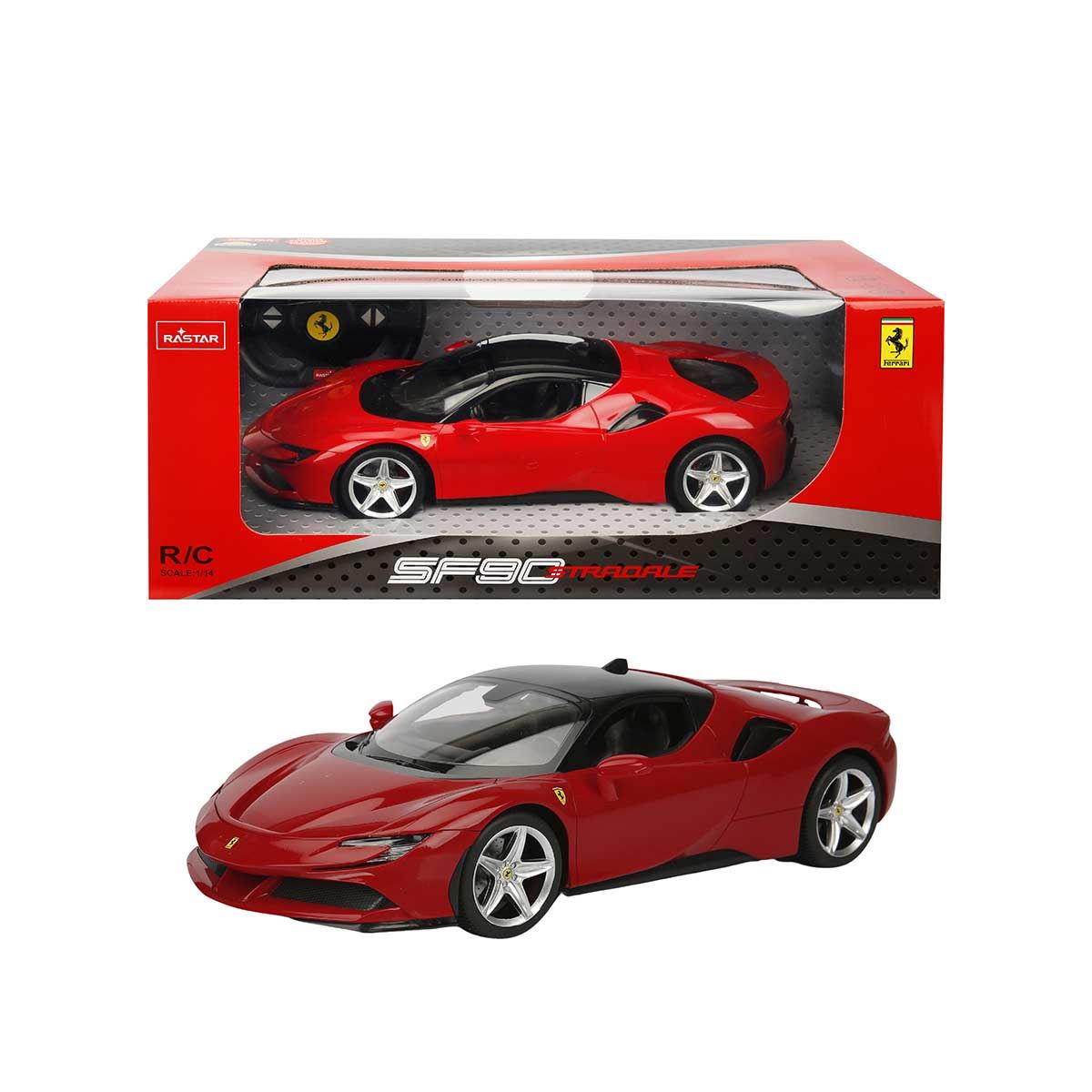 SUNMAN RASTAR KUMANDALI ARABA 97300 FERRARİ SF90 STRADALE F/F R/C 2.4GHZ 1:14 IŞIKLI 6+ 1