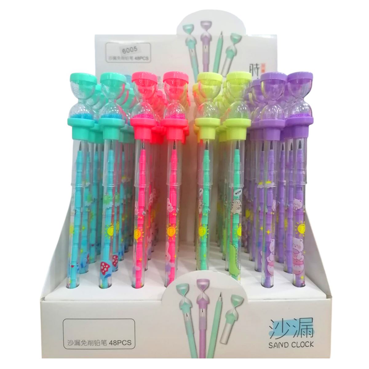 SAND CLOCK GEÇMELİ ROKET KALEM 6005 KUM SAATİ BAŞLIKLI 48 Lİ 1