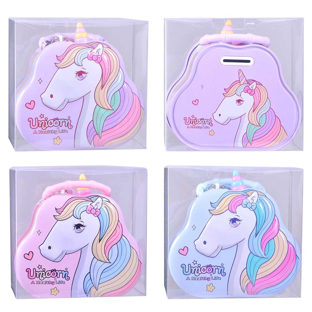 XİAOLİNGJİNG KUMBARA S-269 1359 UNİCORN KİLİTLİ METAL 12 CM 1