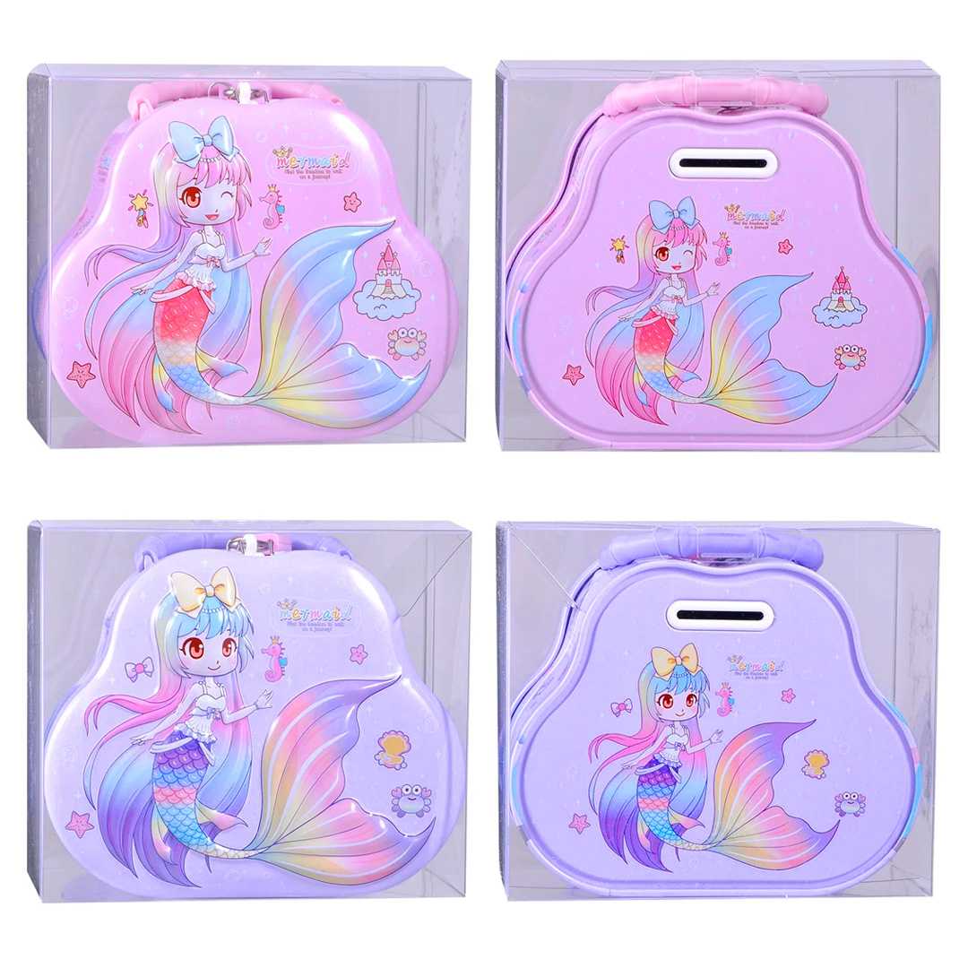 XİAOLİNGJİNG KUMBARA S-280 1358 DENİZ KIZI KİLİTLİ METAL 12 CM 1