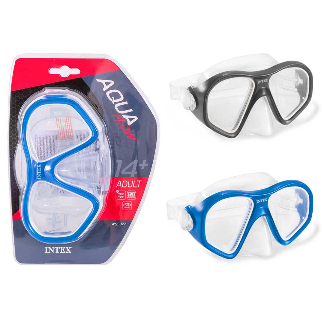 İNTEX 55977 AQUA FLOW REEF RİDER YÜZÜCÜ MASKESİ MAVİ-SİYAH 14+ 1
