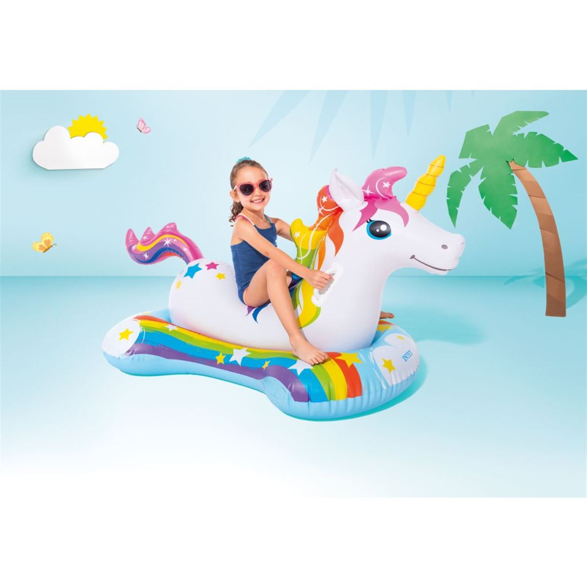 İNTEX 57552NP WET SET COLLECTİON UNİCORN SİHİRLİ BİNİCİ 163X86 CM 3+ 1