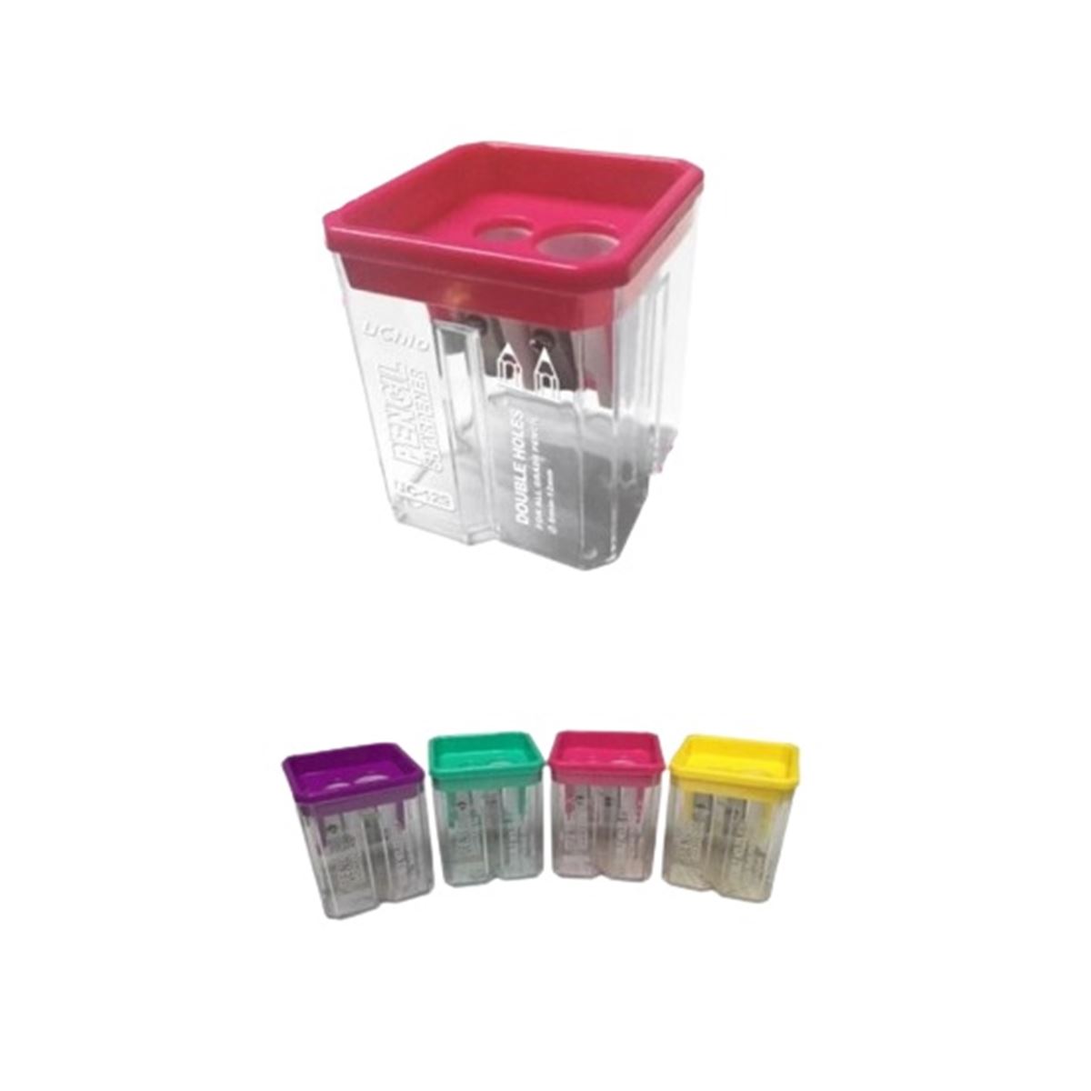 UCHİO KALEMTIRAŞ PLASTİK JUMBO İKİ BÖLMELİ 36 LI UC-129 1