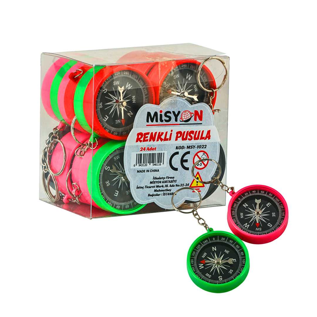 MİSYON PUSULA PLASTİK BÜYÜK RENKLİ 36 LI MSY-1022 1