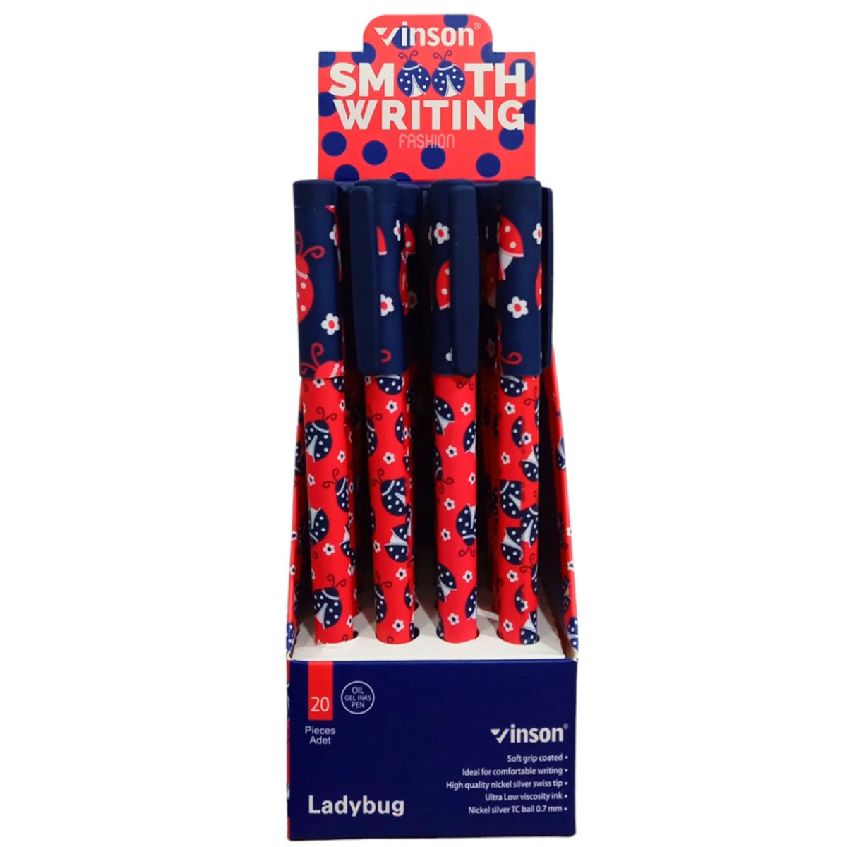 VİNSON JEL KALEM A21 LADYBUG UĞUR BÖCEĞİ 20 Lİ 1