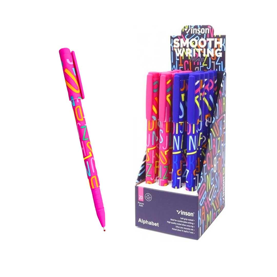 VİNSON JEL KALEM A28 ALPHABET 20 Lİ 1