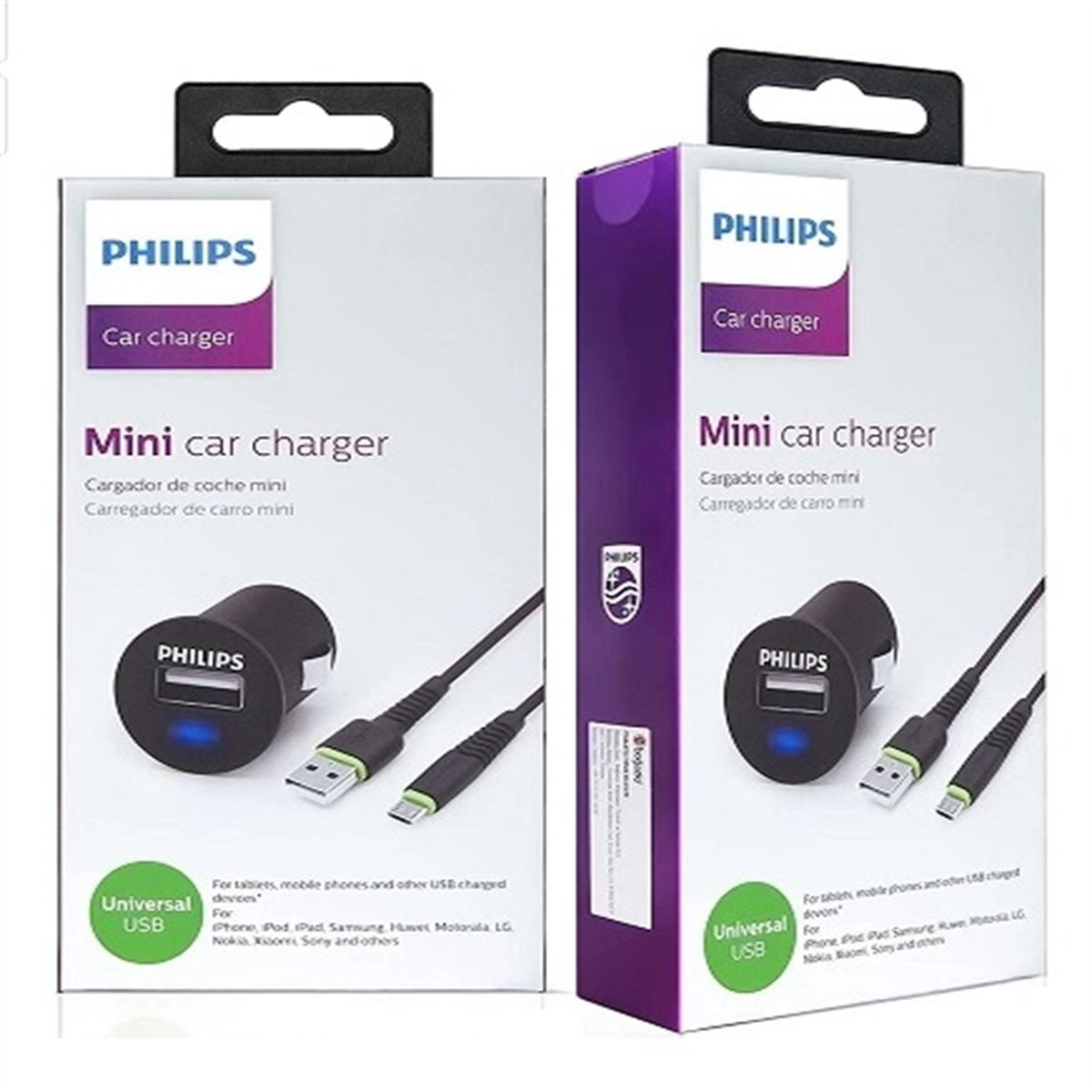 PHİLİPS ARAÇ ŞARJ CİHAZI DLP2520U-97 MİCRO USB KABLOLU 2.1A 1