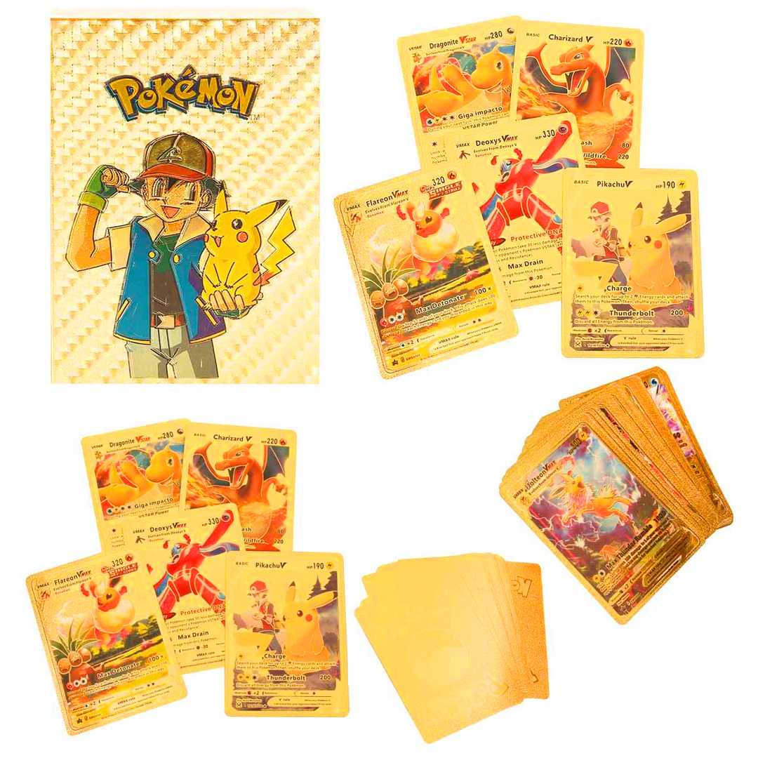 POKEMON OYUN KARTI STARTER CARDS GOLD BAŞLANGIÇ SETİ 55 KART 1