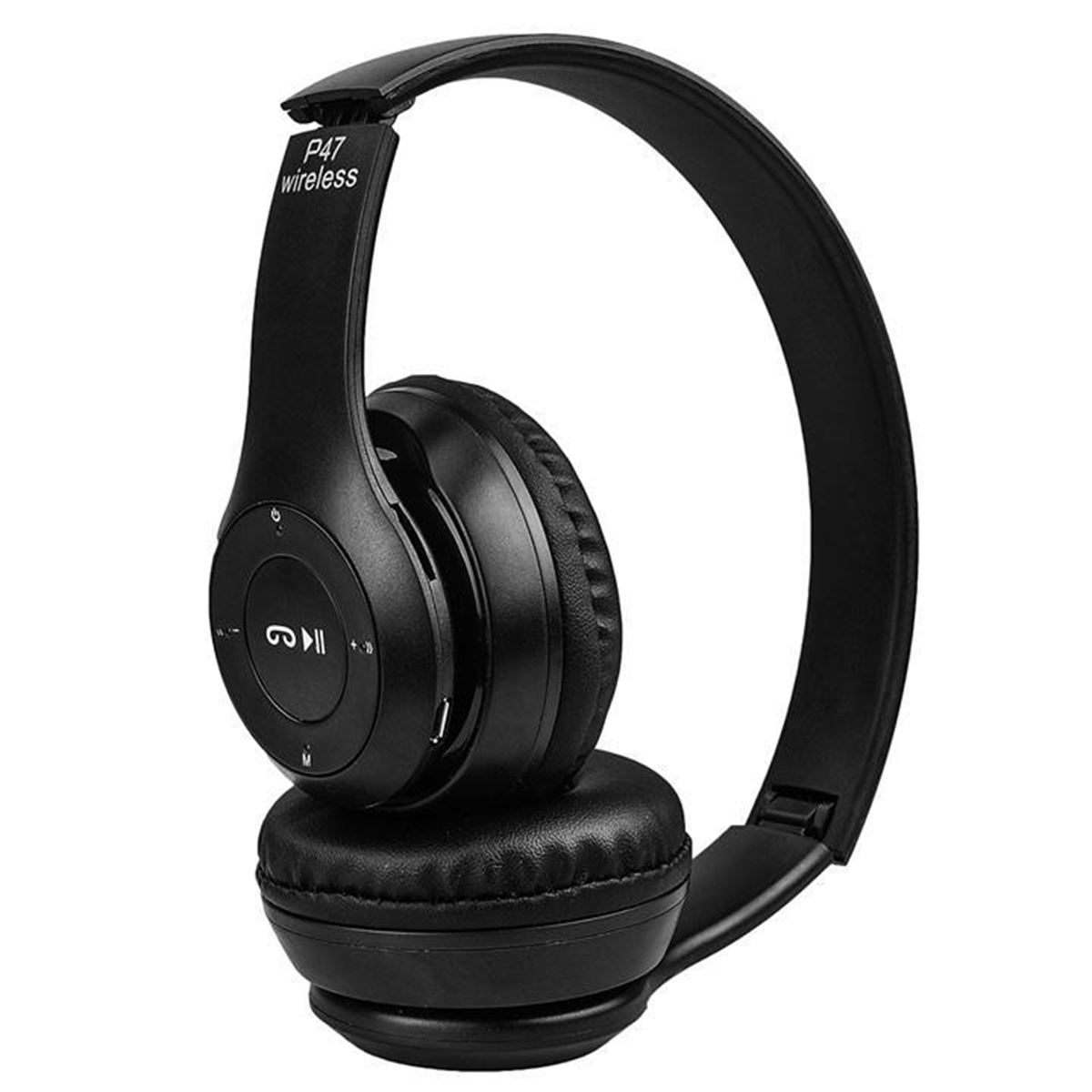 POLYGOLD KULAKLIK P47 WİRELESS SİYAH BLUETOOTH MP3 1