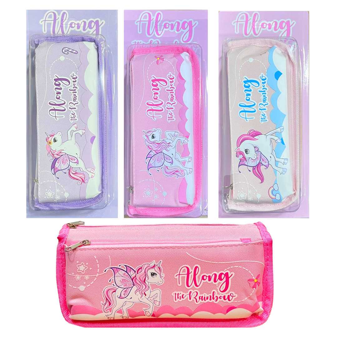 OMT KALEM ÇANTASI A-5558 ALONG THE RAİNBOW UNİCORN ÇİFT BÖLMELİ 1