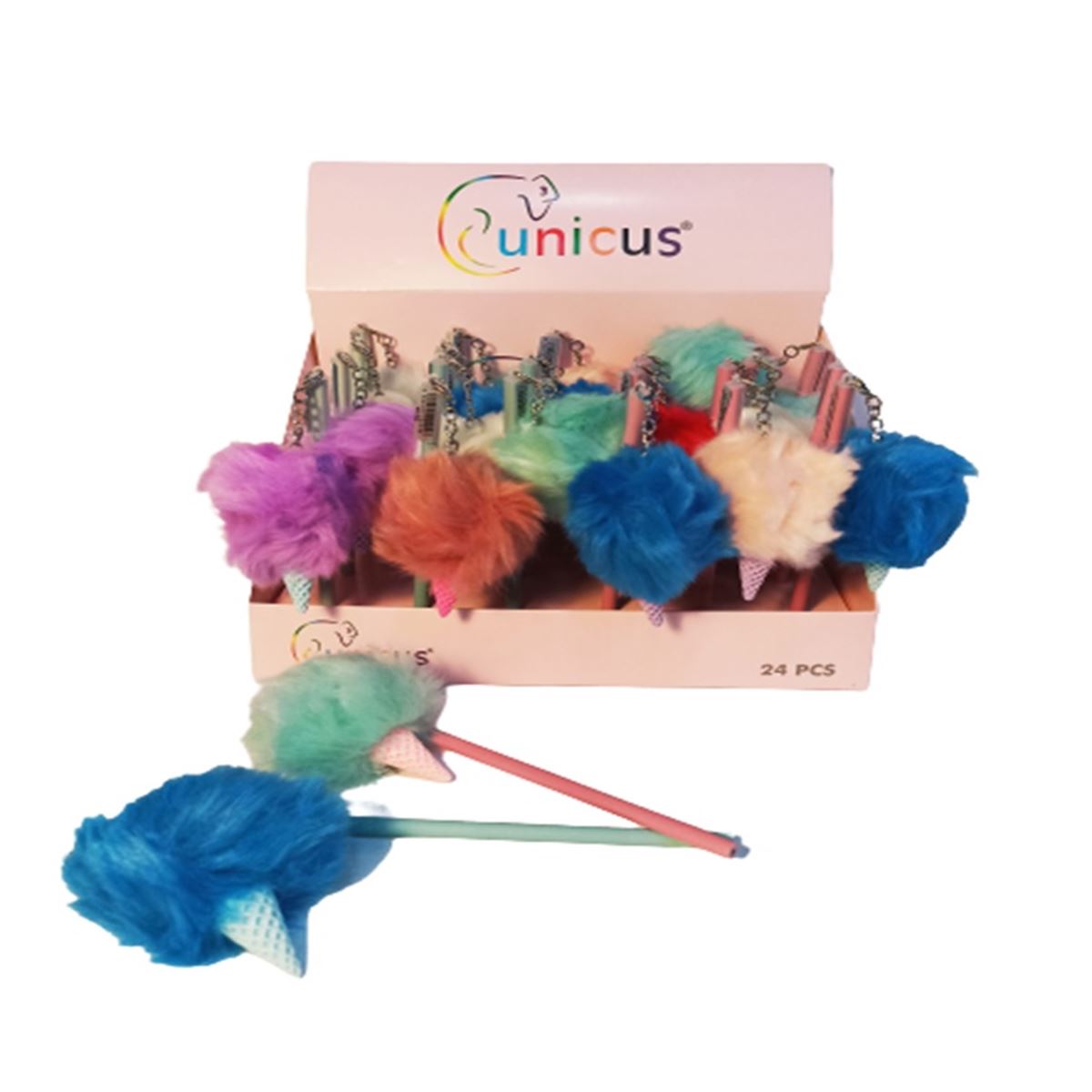 UNİCUS KURŞUN KALEM KK-808 DONDURMA PONPON 24 LÜ 1